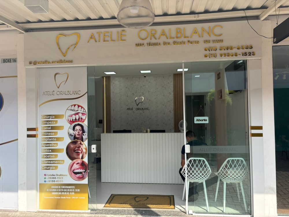 Fachada da Ateliê OralBlanc, Boxe 16, dentro do Supermercado Rossi